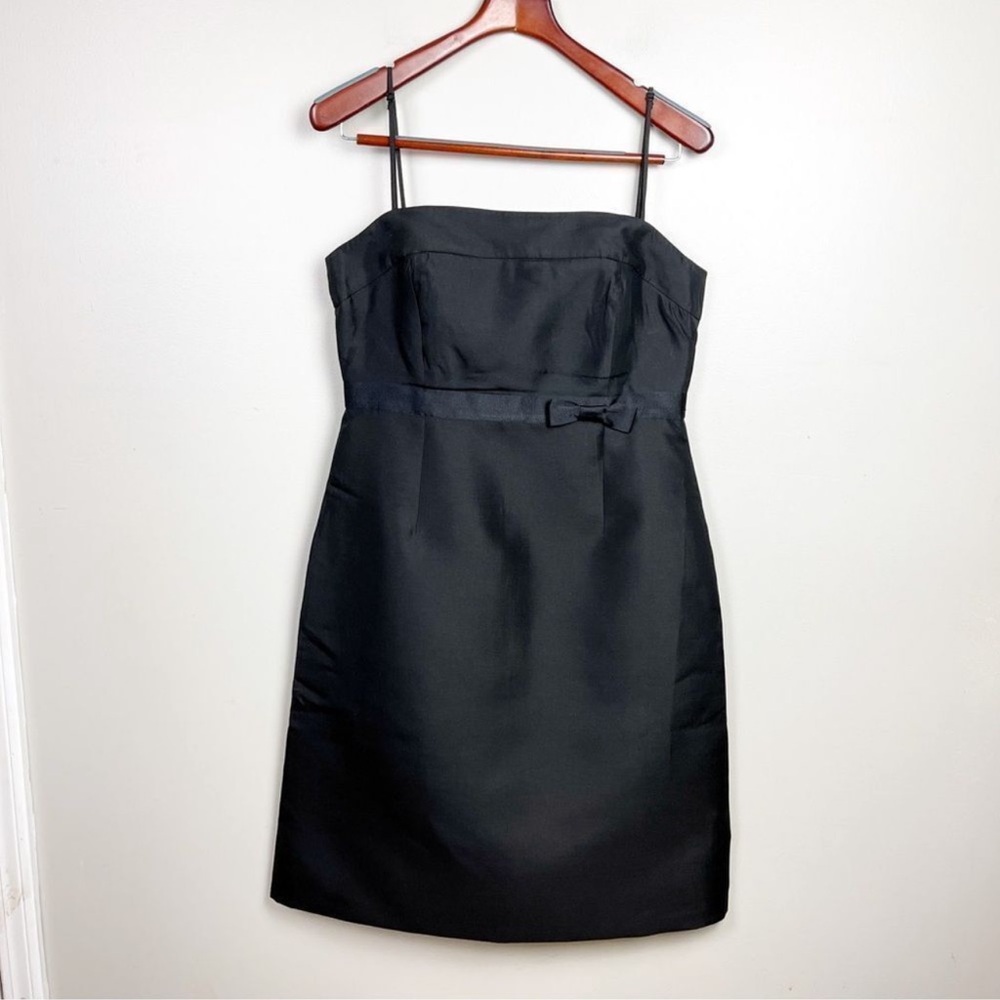 J. Crew Black Silk Taffeta Cocktail Dress